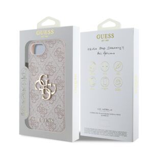Guess Metal Logo iPhone 16e hoesje – Roze - 6