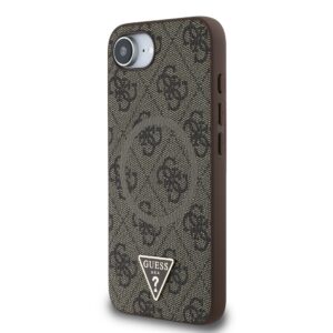 Guess Triangle Metal Logo met MagSafe iPhone 16e hoesje – Bruin - 1