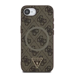 Guess Triangle Metal Logo met MagSafe iPhone 16e hoesje – Bruin - 2