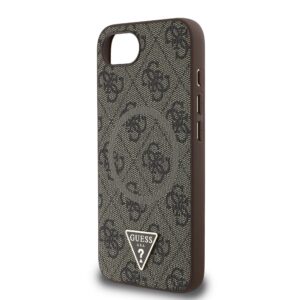 Guess Triangle Metal Logo met MagSafe iPhone 16e hoesje – Bruin - 4