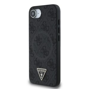 Guess Triangle Metal Logo met MagSafe iPhone 16e hoesje – Zwart - 1