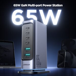 Joyroom – 65W Laadstation met USB 3.0 en USB C – Bureau Adapter – Multi Port Docking Station – Grijs - 1