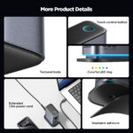 Joyroom – 65W Laadstation met USB 3.0 en USB C – Bureau Adapter – Multi Port Docking Station – Grijs - 5