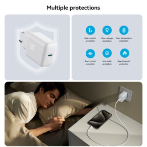 Joyroom PD 30W Oplader – Inclusief USB-C naar USB-C kabel – 1 meter – Wit - 5