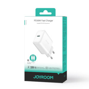 Joyroom PD 30W Oplader – Inclusief USB-C naar USB-C kabel – 1 meter – Wit - 6