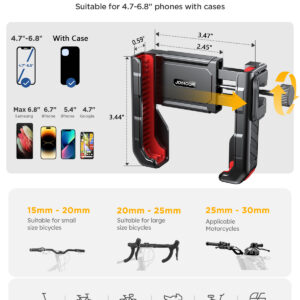 Joyroom Telefoonhouder voor aan het Fietsstuur – Zwart - 5