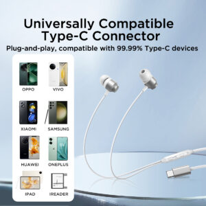 Joyroom Type-C In-Ear Oordopjes – Zilver - 8