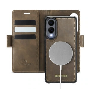 Solidenz 2-in-1 MagSafe Wallet Case voor Samsung Galaxy S25 Edge - Bruin