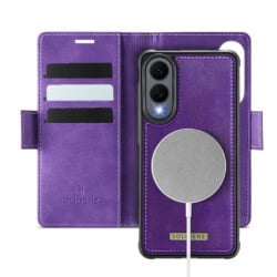 Solidenz 2-in-1 MagSafe Wallet Case voor Samsung Galaxy S25 Edge - Paars