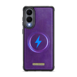 Solidenz 2-in-1 MagSafe Wallet Case voor Samsung Galaxy S25 Edge – Paars - 3