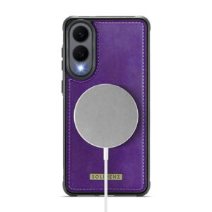 Solidenz 2-in-1 MagSafe Wallet Case voor Samsung Galaxy S25 Edge – Paars - 4