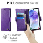 Solidenz 2-in-1 MagSafe Wallet Case voor Samsung Galaxy S25 Edge – Paars - 6
