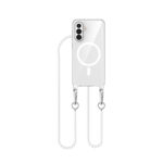 Solidenz Collection Samsung Galaxy A56 / A36 hoesje met afneembare koord – White Pearls - 1