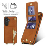 Solidenz Fashion Portemonnee hoesje met koord Samsung Galaxy A56 – Bruin - 1