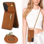 Solidenz Fashion Portemonnee hoesje met koord Samsung Galaxy A56 – Bruin - 5