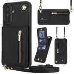 Solidenz Fashion Portemonnee hoesje met koord Samsung Galaxy A26 - Zwart