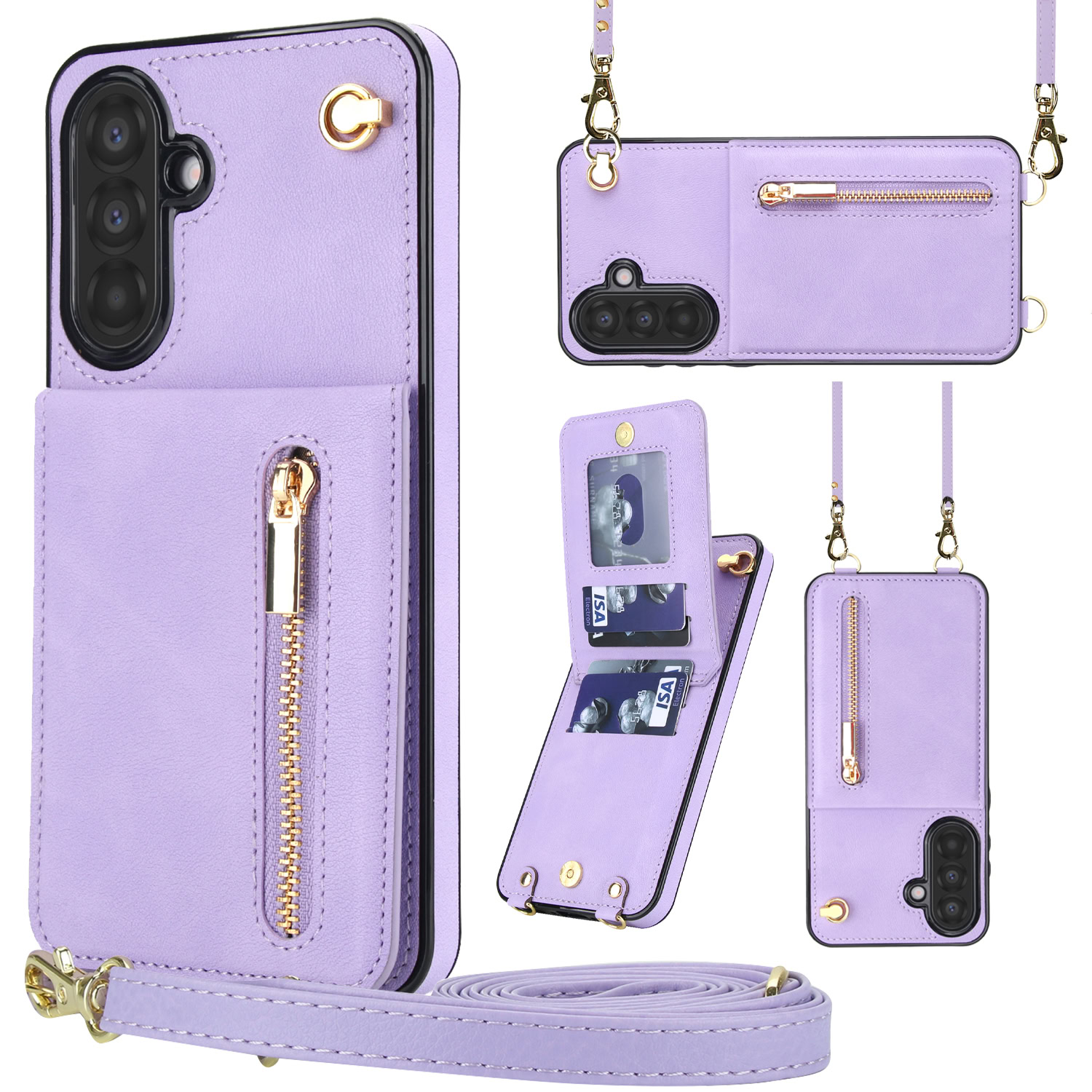 Solidenz Fashion Portemonnee hoesje met koord Samsung Galaxy A56 – Violet 1 Solidenz Fashion Portemonnee hoesje met koord Samsung Galaxy A56 – Violet 1