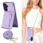 Solidenz Fashion Portemonnee hoesje met koord Samsung Galaxy A56 – Violet - 5