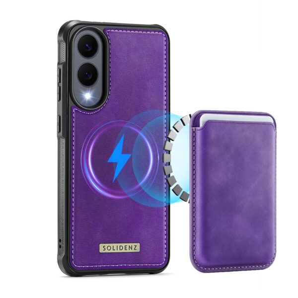 Solidenz MagSafe Wallet Backcover voor Samsung Galaxy S25 Edge - Paars