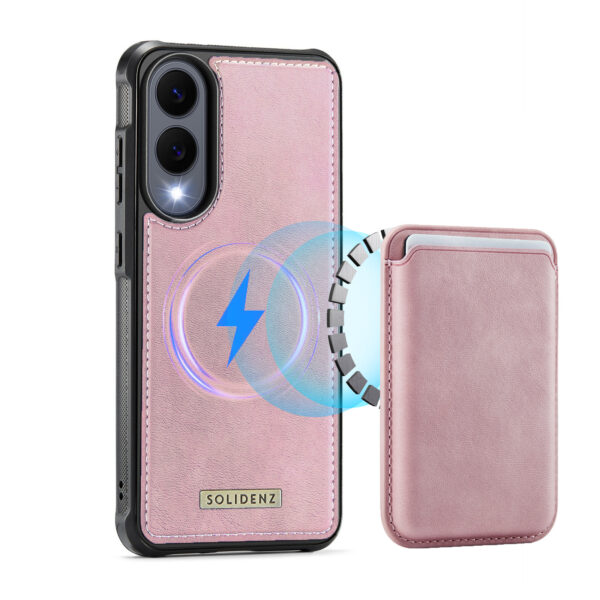 Solidenz MagSafe Wallet Backcover voor Samsung Galaxy S25 Edge - Roze