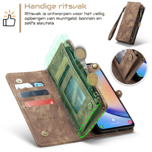Solidenz Urban Wallet Samsung Galaxy S25 Edge hoesje – Bruin - 9
