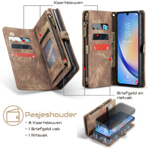 Solidenz Urban Wallet Samsung Galaxy S25 Edge hoesje – Bruin - 8