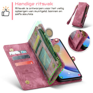 Solidenz Urban Wallet Samsung Galaxy S25 Edge hoesje – Rood - 9