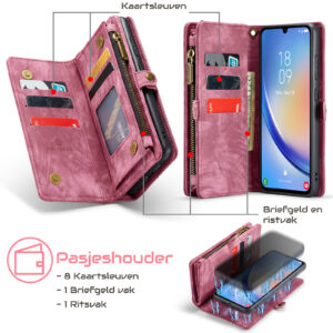 Solidenz Urban Wallet Samsung Galaxy S25 Edge hoesje – Rood - 8