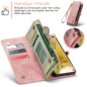 Solidenz Urban Wallet Samsung Galaxy S25 Edge hoesje – Roze - 9