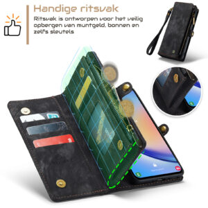 Solidenz Urban Wallet Samsung Galaxy S25 Edge hoesje – Zwart - 9