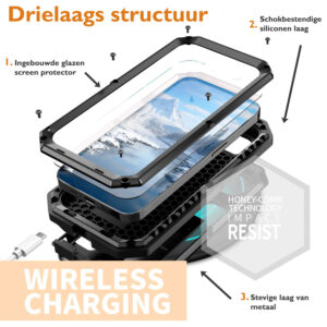 Stofdicht metalen hoes iPhone 16e – Zwart - 2
