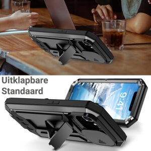 Stofdicht metalen hoes iPhone 16e – Zwart - 5