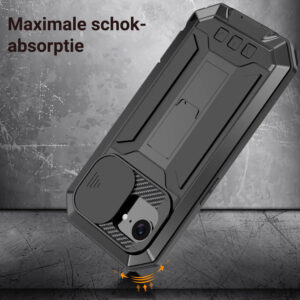 Stofdicht metalen hoes iPhone 16e – Zwart - 6