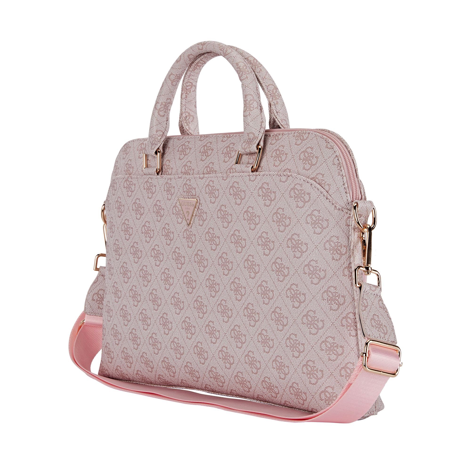 Guess Triangle Laptop Bag Roze | Laptoptas tot 16 inch
