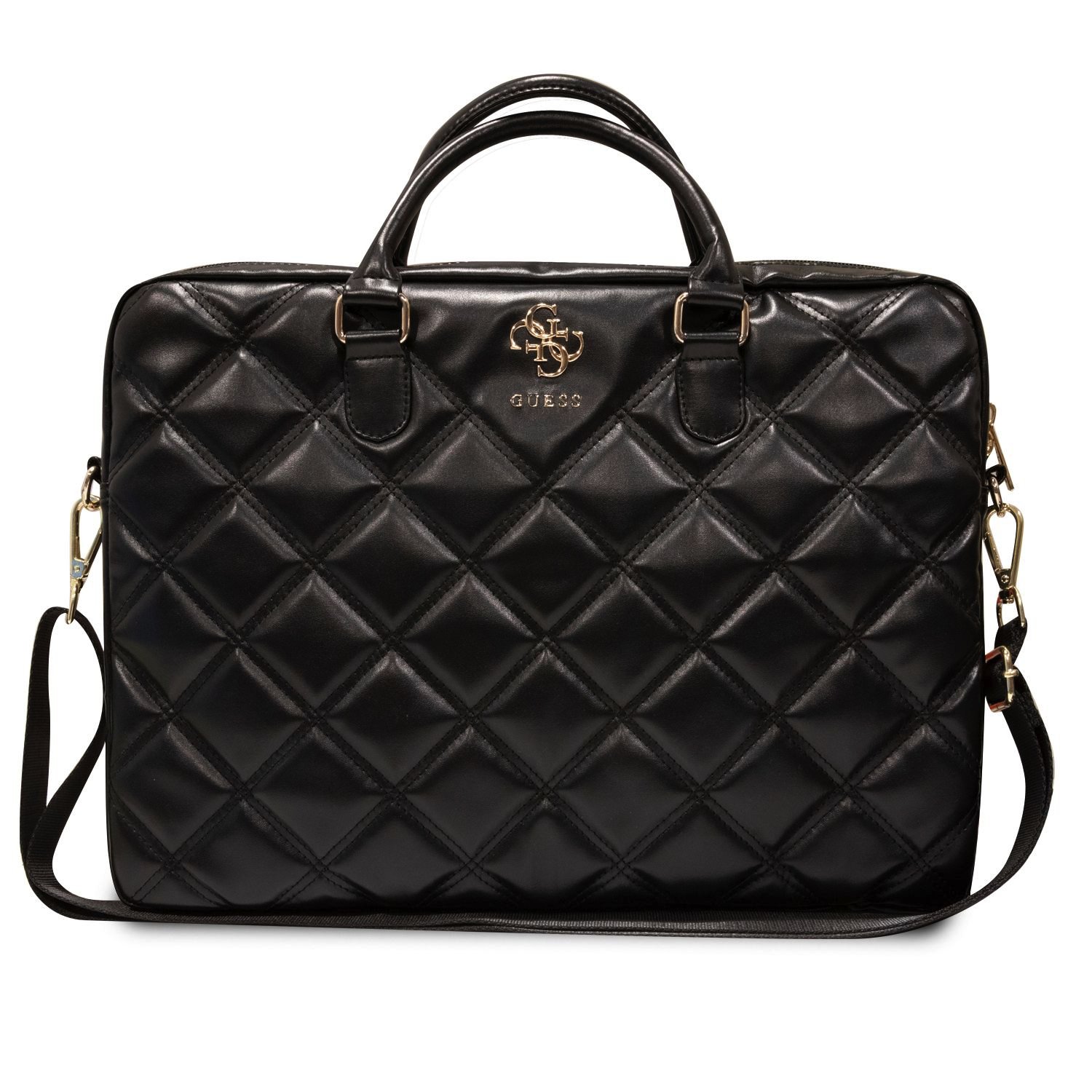 Guess PU Quilted 4G Metal Logo Laptoptas – 15 en 16 inch – Zwart 1 Guess PU Quilted 4G Metal Logo Laptoptas – 15 en 16 inch – Zwart 1