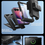 Armorbox Galaxy Z Flip 7 hoesje met screen protector – Zwart - 8