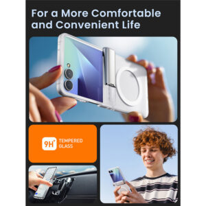 Cosmo Samsung Galaxy Z Flip 7 hoesje met screen protector en MagSafe – Transparant - 9