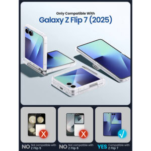 Cosmo Samsung Galaxy Z Flip 7 hoesje met screen protector en MagSafe – Transparant - 2