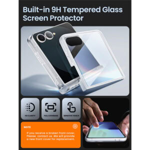 Cosmo Samsung Galaxy Z Flip 7 hoesje met screen protector en MagSafe – Transparant - 5