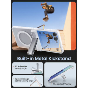 Cosmo Samsung Galaxy Z Flip 7 hoesje met screen protector en MagSafe – Transparant - 6