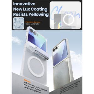 Cosmo Samsung Galaxy Z Flip 7 hoesje met screen protector en MagSafe – Transparant - 8