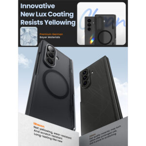 Cosmo Samsung Galaxy Z Fold 7 hoesje met screen protector en MagSafe – Frost Black - 6