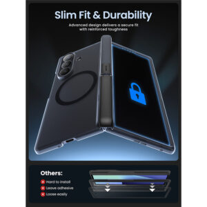 Cosmo Samsung Galaxy Z Fold 7 hoesje met screen protector en MagSafe – Frost Black - 8