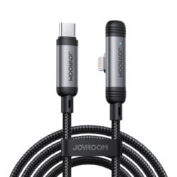 Joyroom USB‑C naar Lightning Kabel 30 W - 1.2 m Vinkeldesign met Display - Nylon Gevlochten - PD snellader - Gaming kabel