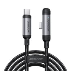 Joyroom USB‑C naar USB‑C Kabel 60 W - 1.2 m Vinkeldesign met Display - Nylon Gevlochten - PD snellader - Gaming kabel