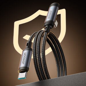 Joyroom USB‑C naar USB‑C Kabel 60 W – 1.2 m Vinkeldesign met Display – Nylon Gevlochten – PD snellader – Gaming kabel - 6