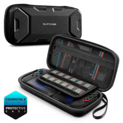 Supcase Carrying Plus Case geschikt voor Nintendo Switch 2 - Case met 12 Game slots & Draagriem - Zwart