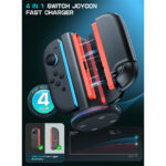 Supcase Joy-Con Charging Dock voor Nintendo Switch 2 – 4 Controllers - 3