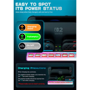 Supcase Organizer met Led en Laadstation voor Joy‑Con Nintendo Switch 2 (max. 4 stuks) – Met Koeling - 2