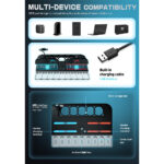 Supcase Organizer met Led en Laadstation voor Joy‑Con Nintendo Switch 2 (max. 4 stuks) – Met Koeling - 4